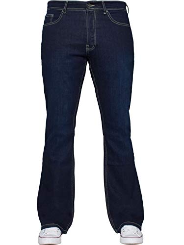 Enzo Mens Bootcut Wide Leg Jeans Stretch Bell Flared Denim Pants All Waist Sizes