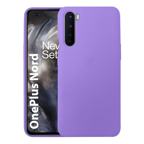 Image of LIRAMARK Liquid Silicone Soft Back Cover Case for OnePlus Nord (Lavender)