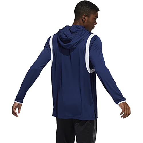 Sudadera con capucha azul y blanca de hombre adidas Icon Pulse Shooter 2
