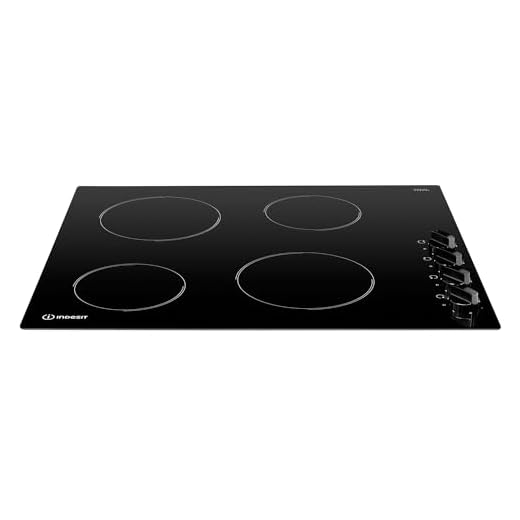 Indesit Built In RI860C 58cm 4 Zone Ceramic Hob - Black