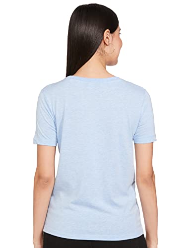 Image of Max Women Typographic Printed Regular Fit T-Shirt with Round Neck