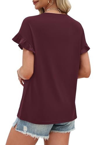 OFEEFAN Women's Ruffle Sleeve Blouse - 47% Off Price Drop