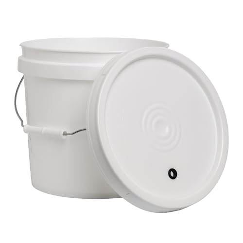 FastRack 2 Gallon Fermentation Bucket with Lid | BPA-Free Food-Grade Plastic | HDPE Brew Bucket with Handle & Grommeted Lid | Ideal for Beer Wine Mead Cider & Food Storage