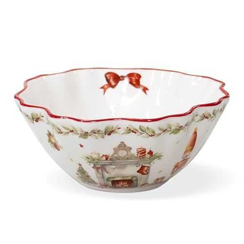 Isabelle Rose Cuenco navideño vintage de porcelana Árbol de Navidad Cascanueces 6939