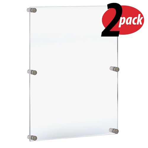 Azar Displays 105536-2PK Floating Acrylic Wall Frame thumb #1