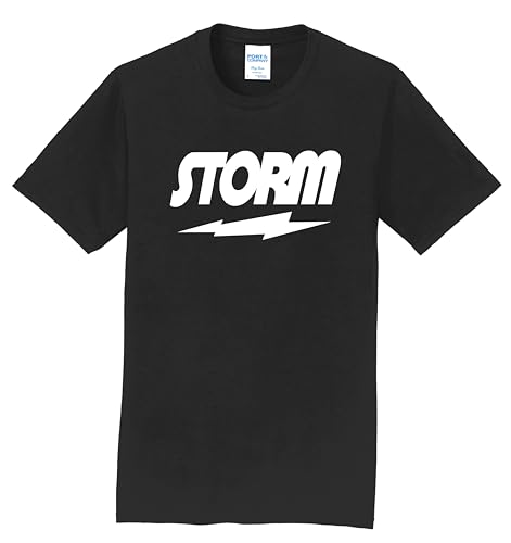 Logo Infusion I Am Bowling Black Short Sleeve T-Shirt 100% Cotton - Storm - White Logo - Design 00BD (US, Alpha, Large, Regular, Regular)