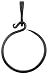 Marie Décor Blacksmith Handmade Wrought Iron Towel Ring, Decorative Towel Holder (Black)