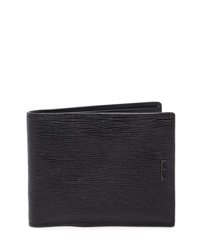 TUMI - Nassau Global Removable Passcase - Premium Men's Leather Everyday & Travel Wallet - Card Case Holder - Embossed Black