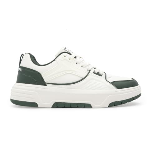 Image of Red Tape Men's Sneakers Black White Pu Round Toe Lace-Up