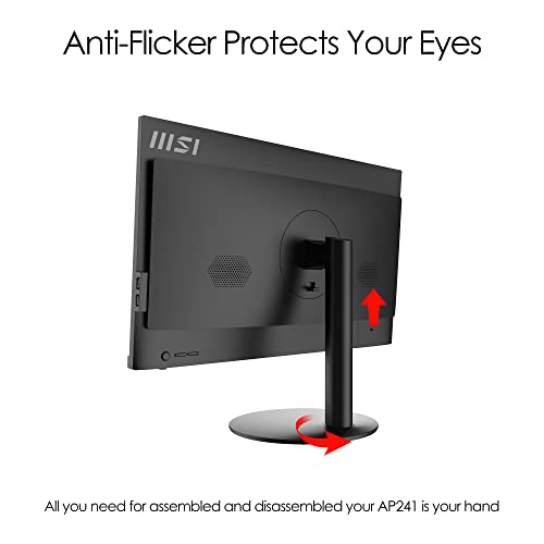 Msi Pro Ap241 All-In-One Computer Desktop, 23.8" Fhd Ips-Grade Led, Intel Core I3-10105, 8Gb Memory, 500Gb Ssd, Wifi 6, Bt 5.1, Black, Windows 10 Home (11M-630Us) #TOP4