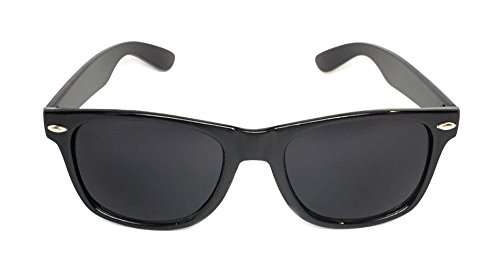 Sunglasses Classic 80’s Vintage Style Design (Black Frame, Super Dark)……2