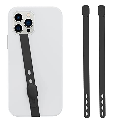 takyu Handy Fingerhalter, 2er Ultra-dünne Fingerhalterung Silikon Griff Handyhalter Hand Universal und Verstallbar (Schwarz) Cover