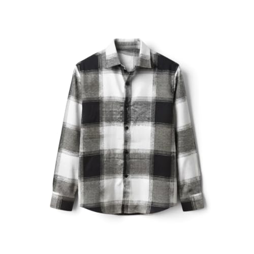 Generic Men's Black & White Checkered Boxy Fit Shirt - Image 2