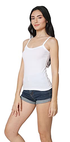 Image of Good Connection Women's Spaghetti Straps Plain Cotton Camisole Slip Seamless Tank Top