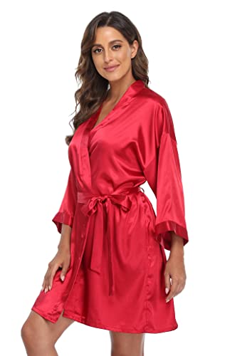 Image of Super Shopping-zone Women's Pure Bride Robes Embroidery Bridesmaid Robes Bridal Party Kimono Robe Wedding Sleepwear