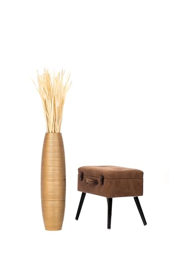 Image of Leewadee Large Floor Vase 26 inches Mango Wood for Pampas Grass, Dried Flowers