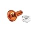uxcell 25pcs M6 Orange Aluminum Alloy Hex Socket Head Motorcycle Bolts Screws Nuts