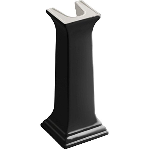 Kohler K-2267-7 Memoirs Fireclay Bathroom Sink Pedestal Base Only Black Black