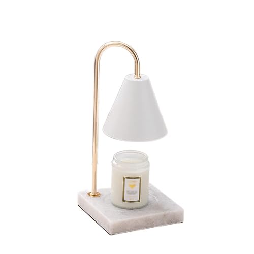 Aroma ljusvärmare, Aromaterapi vax smältlampa med marmorfot, metall elektriska ljusvärmare Nattljus Aroma dekorativ lampa för julklappar Vaxvärmare lykta