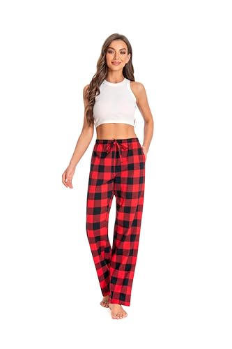 gezikuu Women's Plaid 100% Cotton Loungewear...