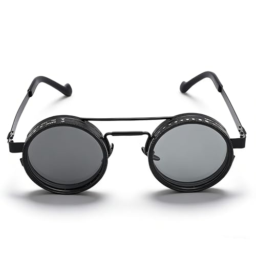 SUNGOOYUE Tönungswechsel Sonnenbrille 9 Stufen ND2-400 Polarisiert Rund Sport Sonnenbrille für Radfahren Wandern Angeln Autofahren Outdoor Schutzbrille