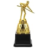 Symbole impressionnant de tournoi : cette coupe de snooker, ornée d'un trophée de billard en 3d, symbolise la réussite et récompense les joueurs de billard de niveaux. trophée idéal pour une soirée billard