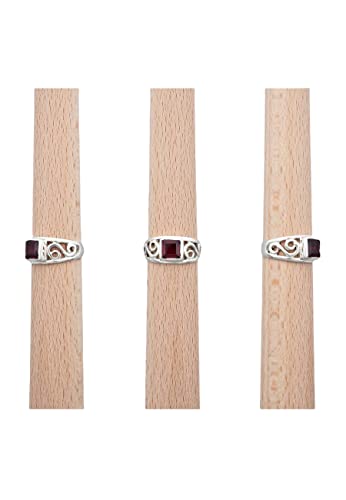 Anello argento 925 con pietre preziose granato