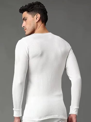 Image of Noble Monk Men's V - Neck Thermal Vest | Full Sleeves | Regular Fit