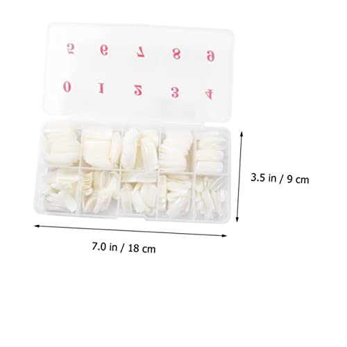 Healvian 2 Caixas pontas de unhas acessórios unhas caixão acrílico unhas postiças unhas de gel falsa