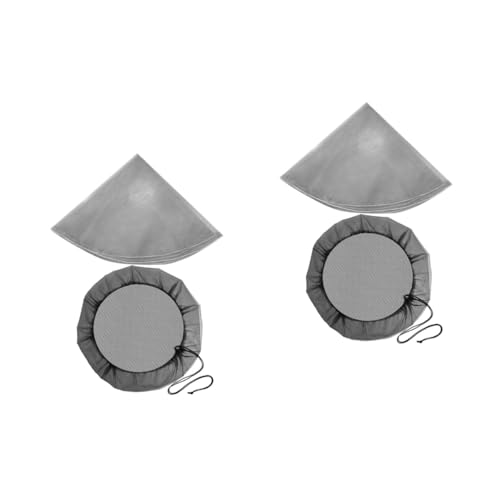 Milisten 2 Ensembles Couvertures De Filet De Protection Filets Fontaine À Eau Seau Sol Housse en Polyester pour Tonneau d'eau Accessoire pour Tonneau De Pluie - des Couvertures 2 Pièces * 2