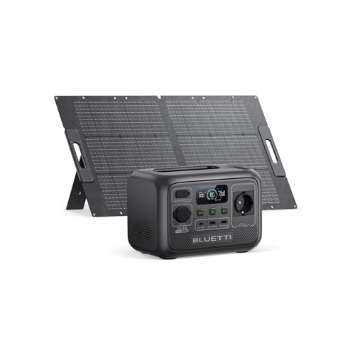  Generador Solar BLUETTI AC2A 204Wh Panel 100W Batería LiFePO4 300W Camping Carga Rápida