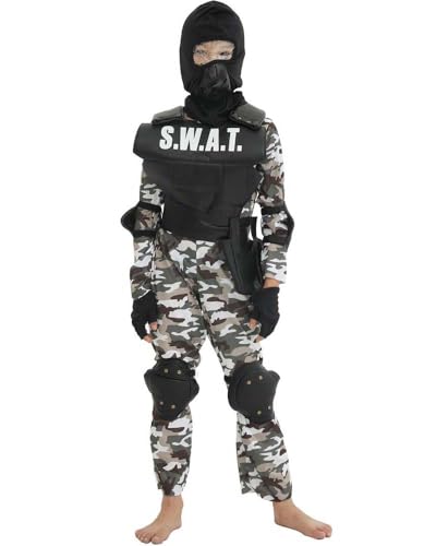 Disfraz militar SWAT para niños talla Large miniatura 1