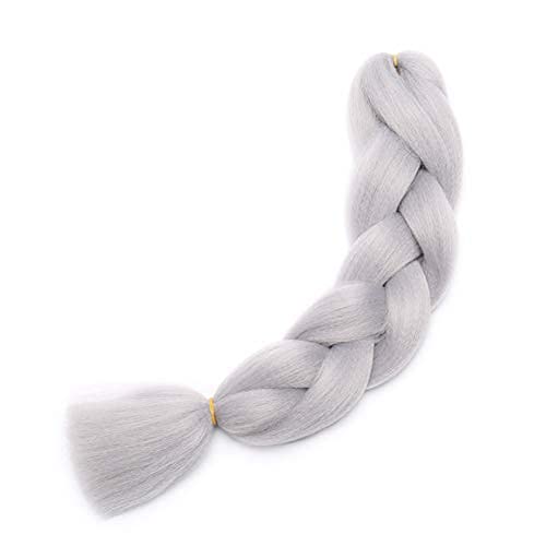 Generic Black Blush 24 inch Jumbo Kanekalon Ombre Braiding Hair 7 Pieces/Pack (Grey)