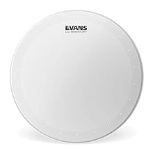 12" white snare drum head made using a single ply of 10mil film 2mil overtone control ring on the underside that "floats" with the head, eliminating excessive overtones and controlling sustain This single-ply reacts with the fat spread of a double-pl...