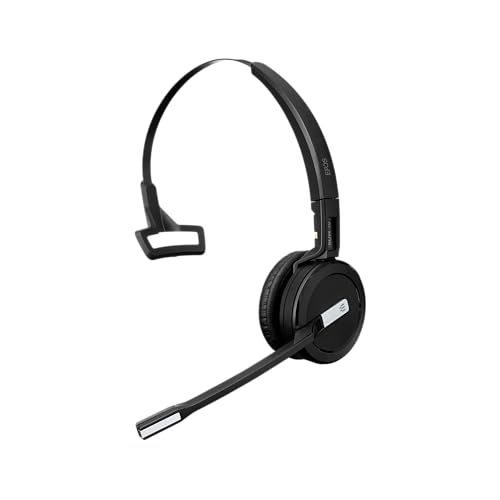 Image of Sennheiser SDW 5016 (507016) Single-Sided Wireless DECT Headset for Desk Phone Softphone /PC& Mobile Phone Connection Dual Microphone Ultra Noise-Canceling, Black, 3 inches