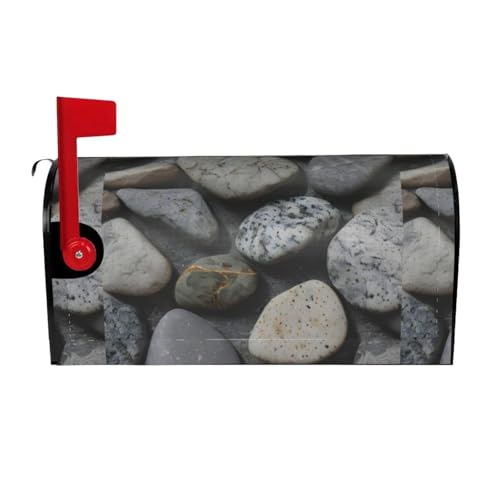 Cubierta protectora magnética para buzón de correo electrónico con diseño de piedra de guijarros para decoración de jardín al aire libre