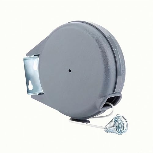 Portable Heavy Duty Indoor and Outdoor Washing Line - 40 Feet PVC Retracting Clothes Line with Wall Mount Hang