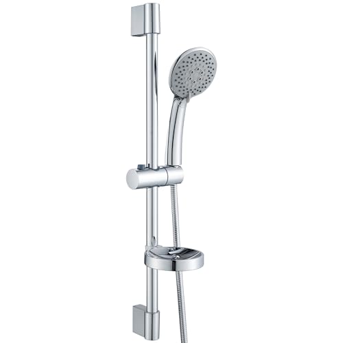 BRIMIX Shower Kit Wall Mounted Sliding Bar Adjustable Holder with Shower Head Hose and Soap Dish