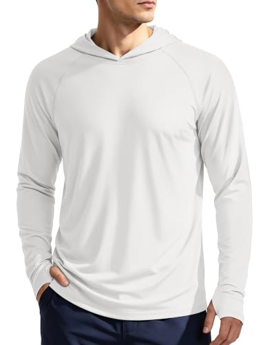 Image of KEFITEVD Men's Sun Hoodie Long Sleeve Fishing UPF 50+ SPF Quick Dry Shirts
