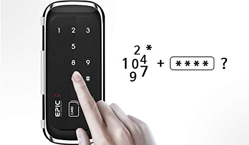 Hand entering PIN on EPIC ES-303G Smart Door Lock keypad