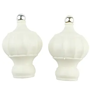 GlobalNiche 2Pcs 28mm Inner Dia. Window Drapery Curtain Rod End Drapery Pole Rail Decorative Head #9