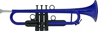 Classic Cantabile MardiBrass ABS Kunststoff Trompete - Blasinstrument - Perinet-Ventile - 450g leicht - Inkl. 2 Mundstücke, Gigbag & Ersatzventilen - Blau - Musikinstrument für Kinder und Erwachsene