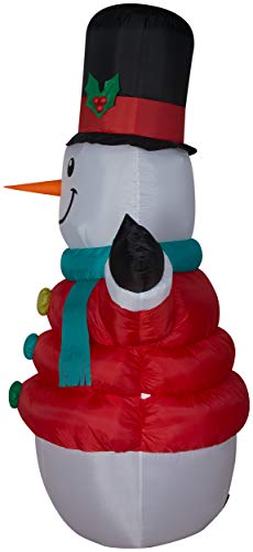 Gemmy Christmas 7' Puffy Parka Snowman | Airblown Inflatable #TOP5