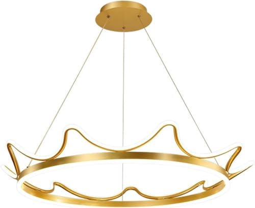Suspension en aluminium lustre moderne à intensité variable 77cm