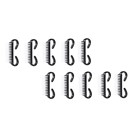 MAJORMENCH 10個 小号牛角ブラシ ネイルアート用清掃ツール 家用耐久性ナイルクリーナー 軽量コンパクト携帯便利