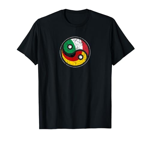 Bandera de Alemania e Italia. Camiseta