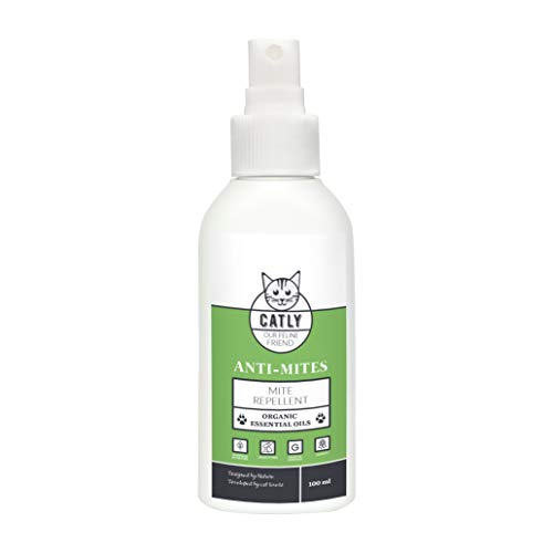 Natürliche Milbenabwehr für Katzen von CATLY I Anti-Mites 100 ml I Bio & vegan I Mit ätherischen Ölen I Anti-milben Spray für Katzen I Milbennvertreiben, NICHT TÖTEN! I Umweltfreundlich