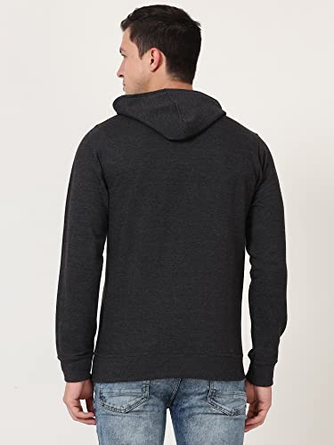 Image of Ideation Men's Cotton Hooded Neck Solid Full Sleeve Hoodies with Kangaroo Pocket