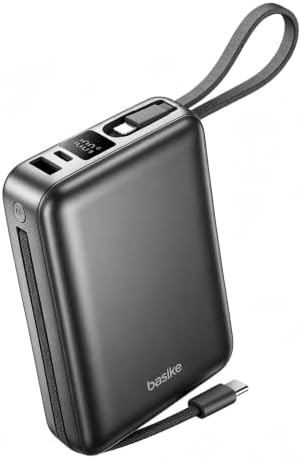 Basike Carregador Portátil, Power Bank 20000mAh com Cabos Integra...