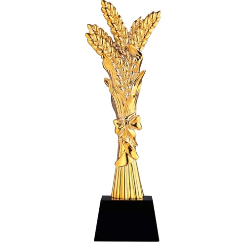PEBFHSQW Trofeo De Resina con Forma Gavillas De Trigo Dorado, Premio Excelencia para Empleados Campeón Ventas Obsequio por La Inauguración Tienda O por Celebración Cosecha